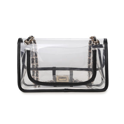 LAM GALLERY clear handbag with chain for stadium and concert use