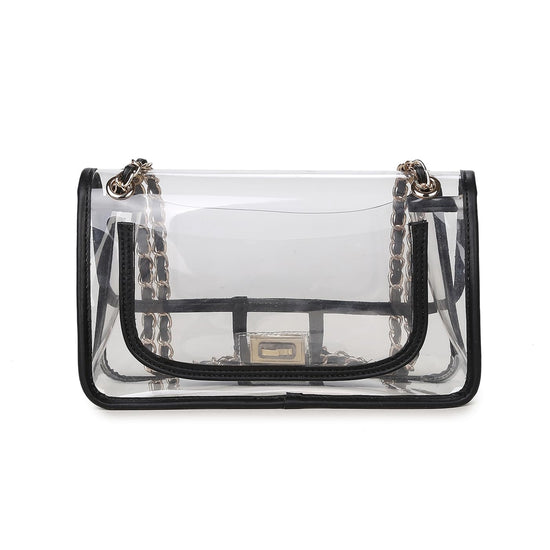 LAM GALLERY clear handbag with chain for stadium and concert use