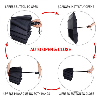 PFFY compact travel umbrella - windproof auto open and close design