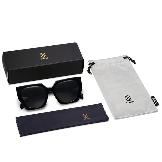 SOJOS oversized polarized sunglasses — trendy square design for women