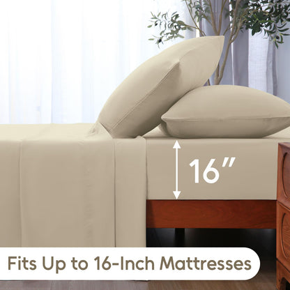LONAVA bed linen set — hotel luxury wrinkle-free microfiber with deep pockets.