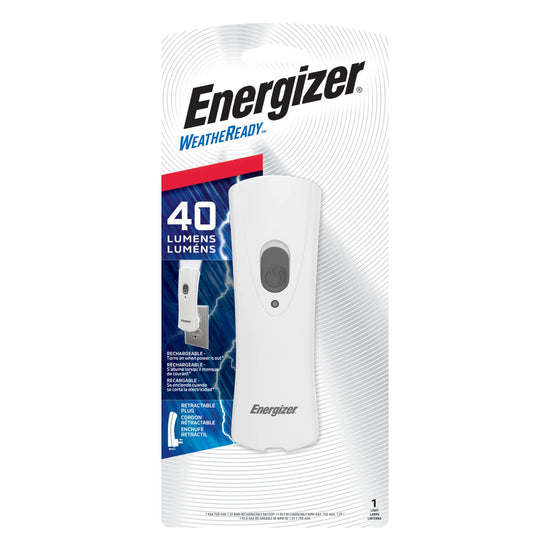 Energizer rechargeable LED flashlights - auto-on feature for home use and power outages