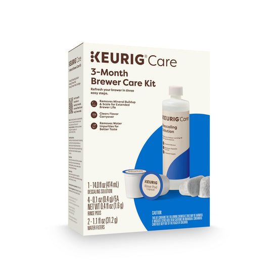 Keurig coffee maker maintenance kit with descaling solution and water filter cartridges 7 count