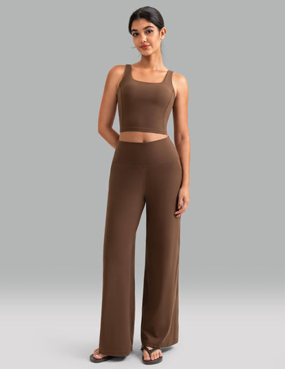 Colorfulkoala high-waisted wide leg yoga pants — ultra soft lounging leggings
