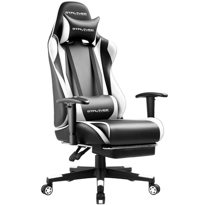 GTRACING gaming chair with footrest and adjustable height
