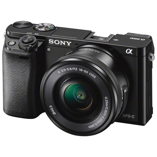 Sony Alpha a6000 digital camera with 16-50mm power zoom lens and 24.3MP sensor