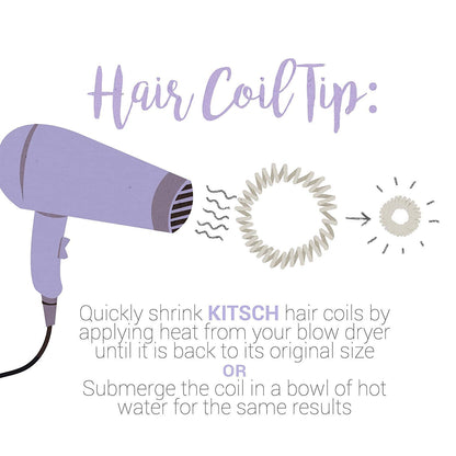 Hair tie — Coil phone cord design, no crease headband, 8 pcs