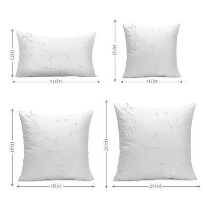 Ashler Outdoor Pillows, 18 x 18 Waterproof Pillow Inserts Set of 4
