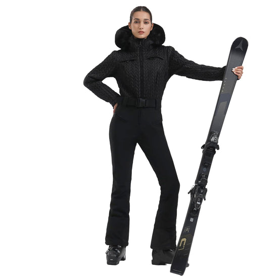 GSOU SNOW snowsuit — One piece waterproof design with faux fur details