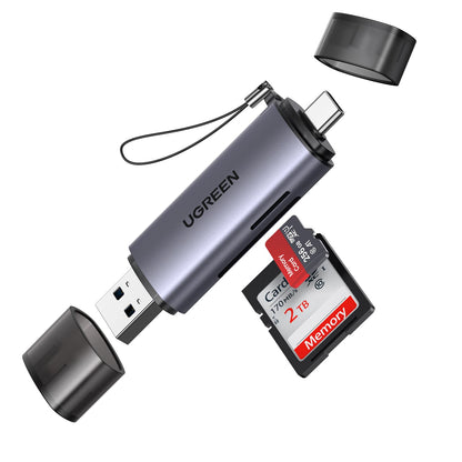 UGREEN memory card reader — 2 in 1 USB C and USB 3.0 compatibility with devices