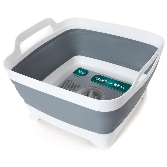 FOSJGO dish basin with drain - Collapsible portable 9 litres capacity sink