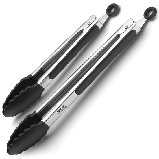 Tribal tongs — Silicone tips with non-slip grips and heat resistant design.
