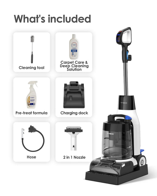 Tineco carpet upholstery cleaning machine — Smart self-cleaning with PowerDry technology