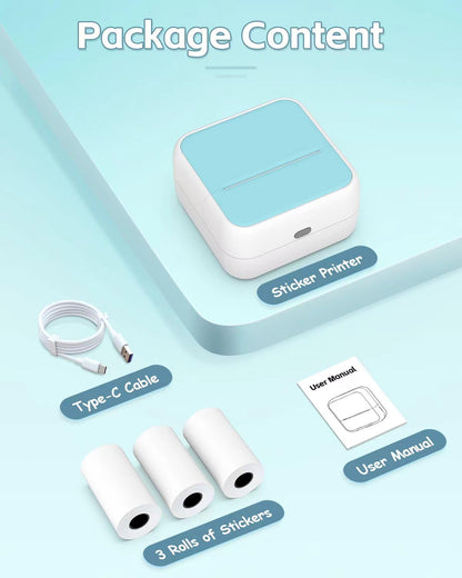 Anycash sticker printer - Bluetooth inkless mini printer for iPhone and more