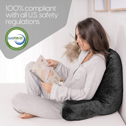 Milliard body positioner — large shredded memory foam back support pillow with arms