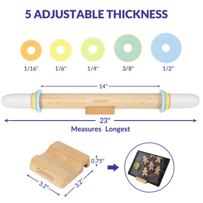 Geesta rolling pin - versatile baking toolGeesta rolling pin - durable and easy to use