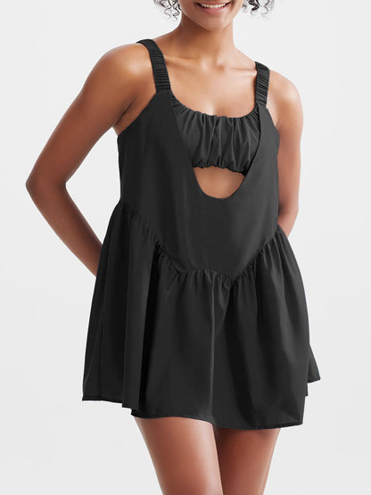 Sexyasasii women tennis dress - Built-in shorts and bra with pockets