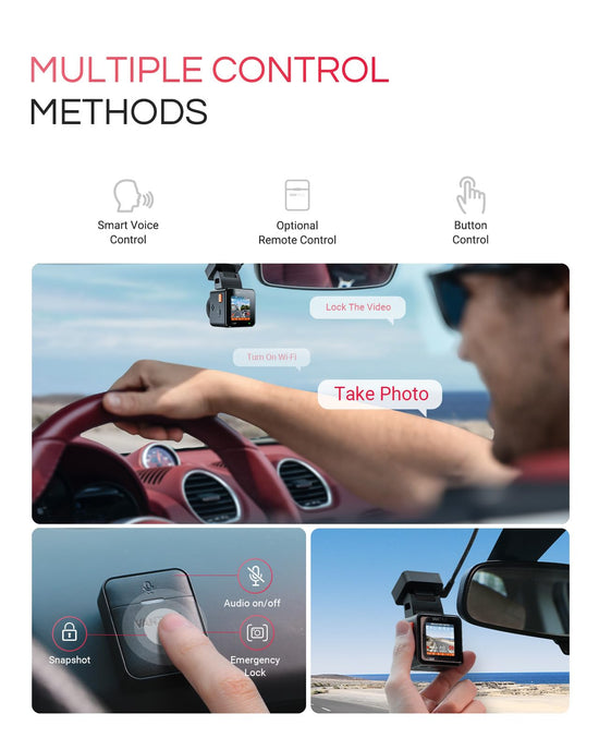 Vantrue E1 Pro 4K dash cam — 5G WiFi and HDR night vision