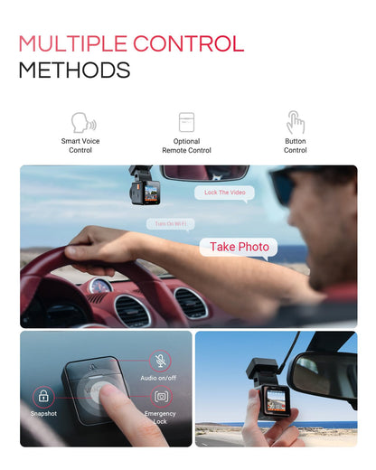 Vantrue E1 Pro 4K mini dash cam — 4K resolution with night vision and GPS support