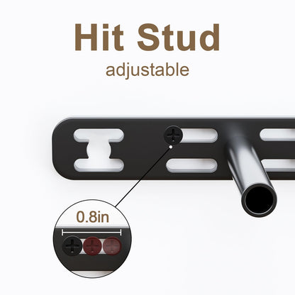 MOUNT_BRACKET — Heavy duty black metal floating shelf brackets with tools included