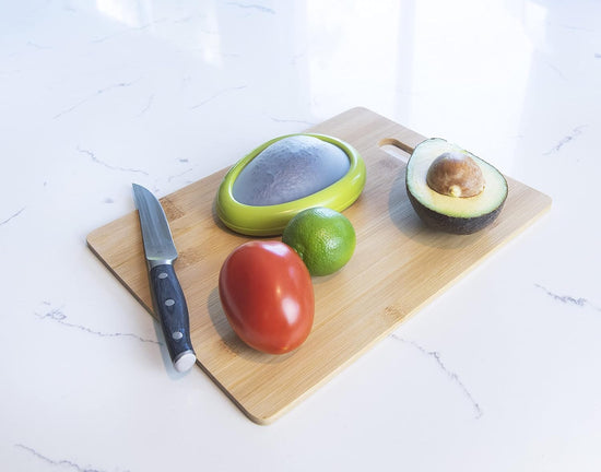 Joie food storage container set — silicone stretch pods for avocados, tomatoes, onions, and lemons