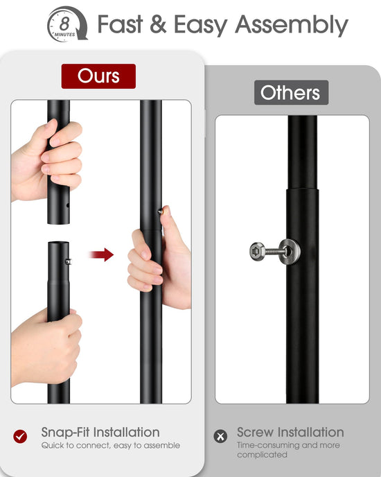 Sakugi clothes rack — Double rods with mesh shelf and wheels for laundry use