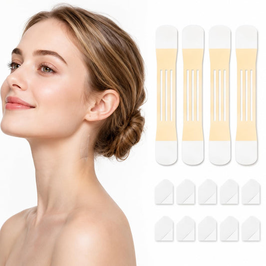 EYEKSTON Invisible Neck Tape: Clear 24Strips neck tape helps for daily beauty styling