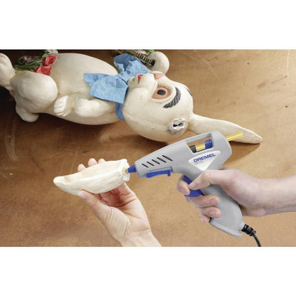 Hot glue gun — Precision tip with three multi-purpose glue sticks