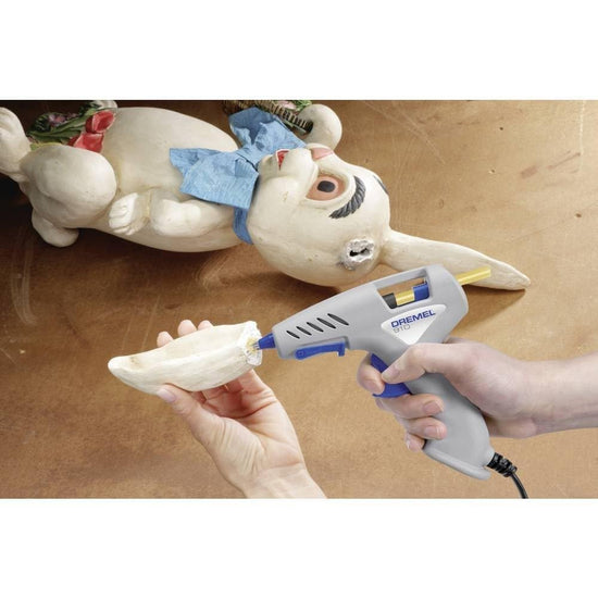 Hot glue gun — Precision tip with three multi-purpose glue sticks