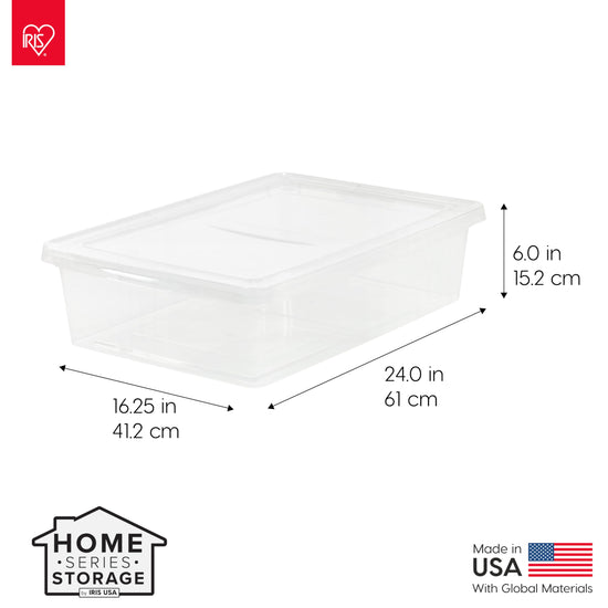Storage box — BPA-free plastic with lid and stackable design from IRIS USA