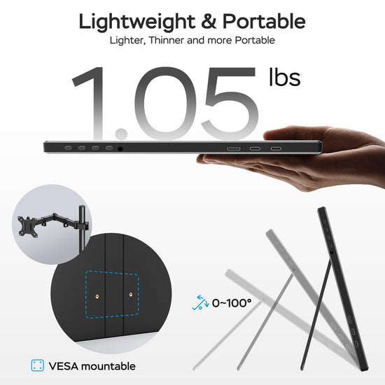 WGK monitor — portable design and lightweight