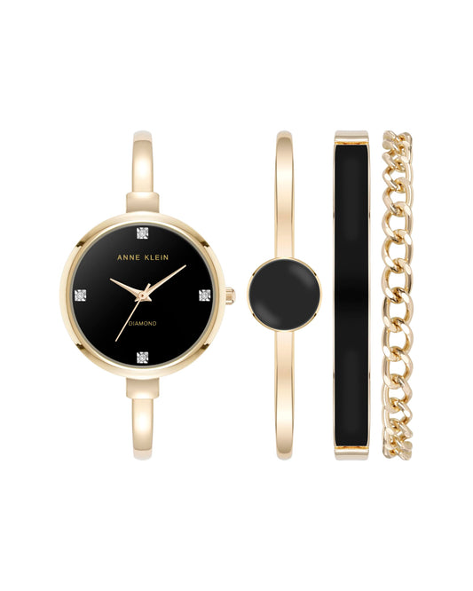 Anne Klein women's bangle watch with bracelet set