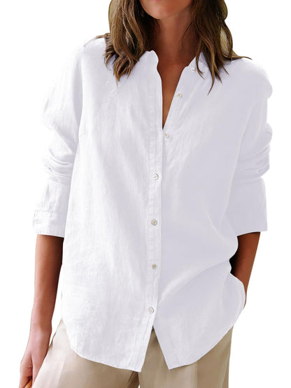 Shirt — Cotton long sleeve button down for work or casual wear