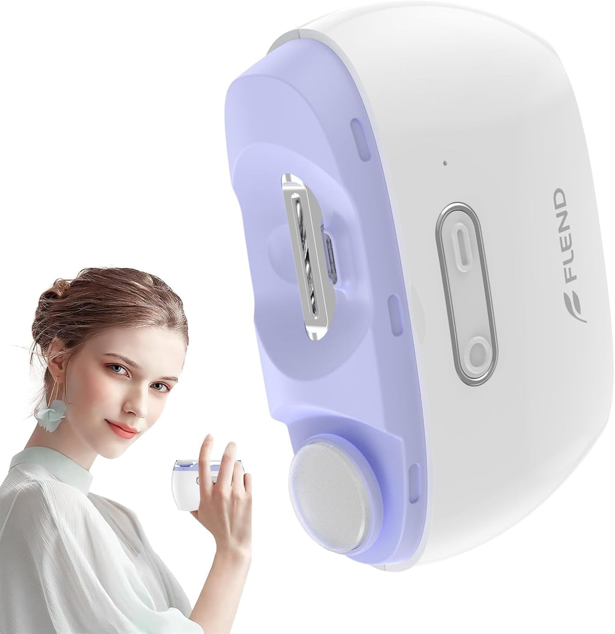 Electric Nail Clipper, Electric Nail Trimmer Suitable for Children, Adults, and Elderly, Automatic Nail Clipper with 2 Adjustable Speeds, Nail Clippers with LED Light and Chip Storage Box