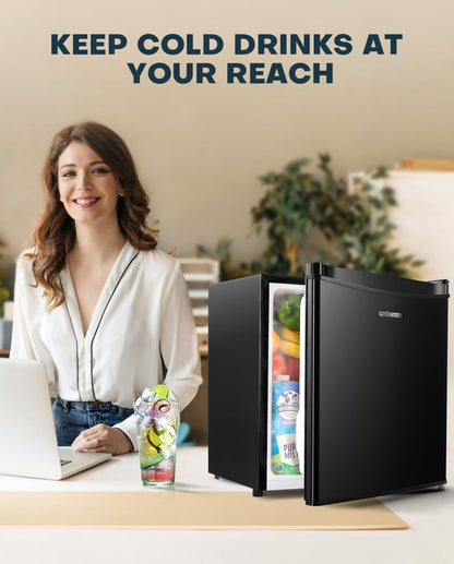 Upstreman refrigerator with adjustable thermostat and freezer compartment