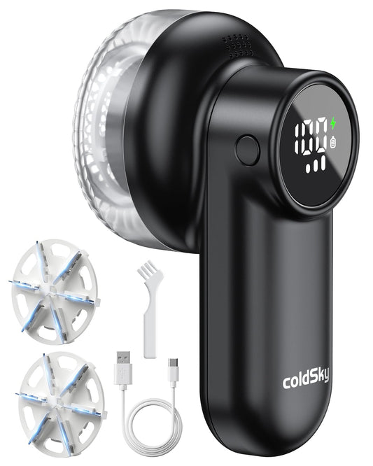 coldSky lint remover — Rechargeable with digital display and safety lock
