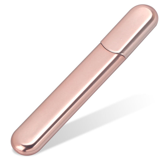Premium glass nail file - crystal diamond design with case for natural and acrylic nails