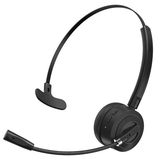 BlueFire Bluetooth Headset with Microphone, Single-Ear On-Ear Headphones, Lightweight & Comfortable, Clear Call Noise Reduction, Multipoint Connection for Truck Drivers, Office & Call Center