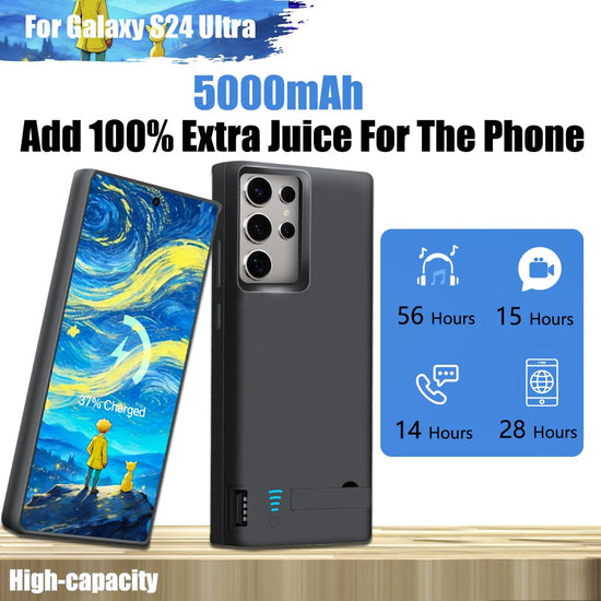 Sitong battery case for Samsung Galaxy S24 Ultra - 5000mAh extended charging case