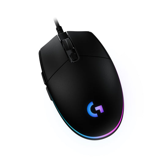 Logitech G203 wired gaming mouse — 8000 DPI with RGB lighting effects and 6 buttons