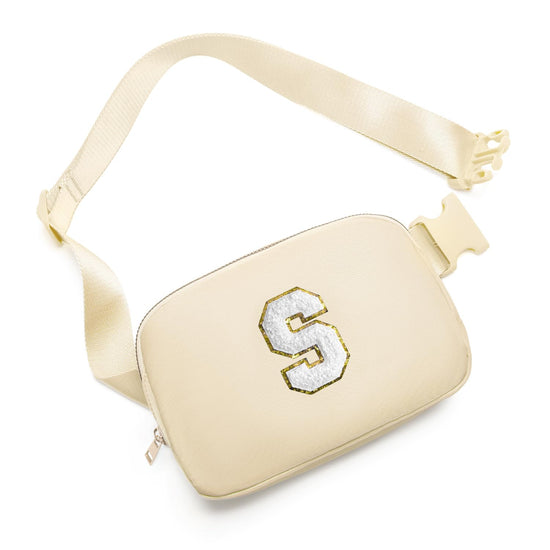 Gitus waist pack — Personalized fanny pack with initial letter patch for girls