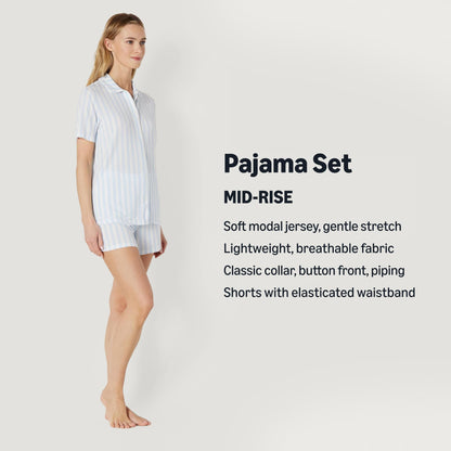 Pajamas — Amazon Essentials x Sofia Grainge Mommy and Me setPajamas — Amazon Essentials and Sofia Grainge short sleeve set