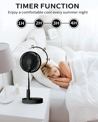 UN UNITEDTIME desk and table fan - portable adjustable height air circulator fan 4 speeds