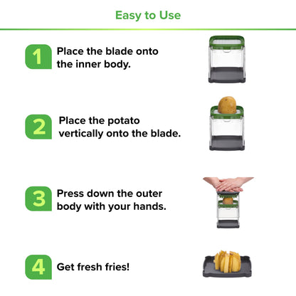 Food slicer — 3-in-1 French fry cutter with potato cutting capabilities