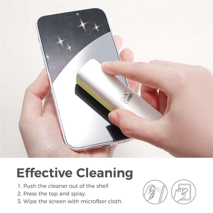 CLICK CLEAN camera cleaner — fingerprint proof spray with microfiber cloth and shell 0.5oz