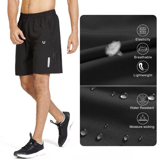 NORTHYARD men's athletic shorts — Quick dry with 3 zipper pockets