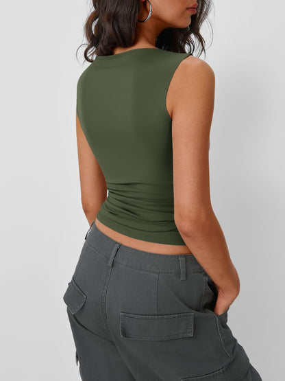 Shirt — Trendy sleeveless tank top for women in summer fashion