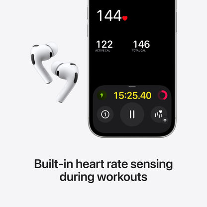 Apple AirPods Pro 3 headphones — Active noise cancellation and heart rate sensing