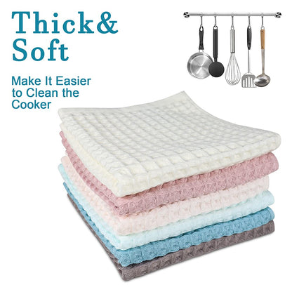 TOWEL — 100% cotton, waffle weave, absorbent, mixed colors, 13x13 inches set.