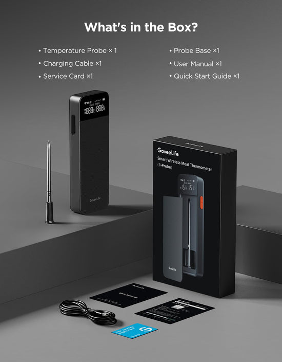GoveeLife Bluetooth meat thermometer with 1 probe and 4 probes